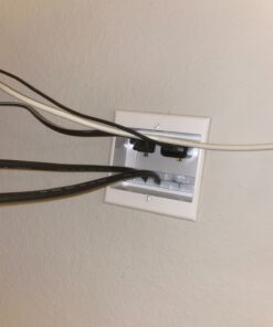 PowerBridge Two-CK Dual Outlet TV Cord Hider for Wall Mounted TV’s - Recessed in-Wall Cable Hider System for Power & Low Voltage - Matches Existing Outlets - Hide Wires with This Easy DIY Install Kit Dual Power 59 71Bb0lNrwxL