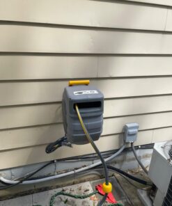 GLAHODEN Retractable Garden Hose Reel, 5/8in x 65ft+6ft Slow Return System Water Hose Reel, Patented Design for Any Length Lock Increase Flow Rate By 20% 2 Year Anti-fading Hose Reel Wall Mount 5/8" 65FT 28 71Bb1VW23yL