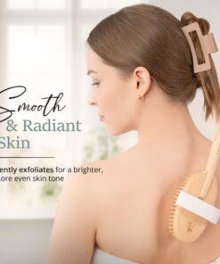Belula Premium Dry Brushing Body Brush Set- Natural Boar Bristle Body Brush, Exfoliating Face Brush & One Pair Bath & Shower Gloves. Free Bag & How To – Great Gift For A Glowing Skin & Healthy Body 28 71BbPv0TmBL 3