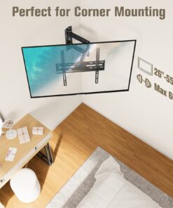 Mounting Dream TV Wall Mount Swivel and Tilt for Most 26-55 Inch TV, TV Mount Perfect Center Design, Full Motion TV Mount Bracket with Articulation, up to VESA 400x400mm, 60 lbs, MD2377 30 71BbaGM9jVL