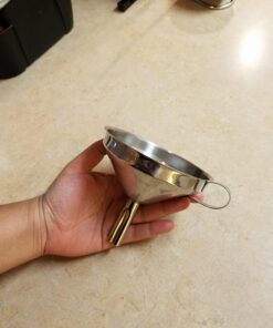 Lakatay 5-Inch Food Grade Stainless Steel Kitchen Funnel with Strainer Filter for Transferring of Liquid Dry Ingredients and Metal Cooking Funnel—Silver 1pcs-5 inch funnel 24 71BcSMMUDnL