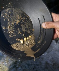 Alternative view of SE 10” Black Plastic Gold Pan with Riffles - GP1001B 10"