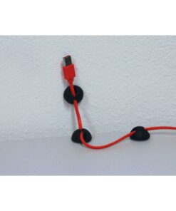 ROK Hardware Multipurpose Silicone Cable Clip Grip Wire Cord Type USB Desk Wall Desktop Organizer Charger Holder (20 Pack, Black) 20 Pack 24 71BfBnms8eL