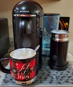 Nespresso VertuoPlus Deluxe Coffee and Espresso Machine by Breville with Milk Frother, 8 Ounces, Black Machine + Milk Frother 47 71BfeLE27L