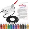 U.S. Cake Supply - Complete Cake Decorating Airbrush Kit with a Full Selection of 12 Vivid Airbrush Food Colors - Decorate Cakes, Cupcakes, Cookies & Desserts 14 Piece Set 17 71BgTCp3XzL