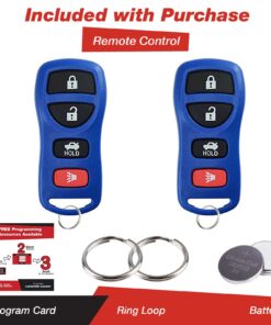 KeylessOption Keyless Entry Remote Control Car Key Fob Replacement for KBRASTU15-Blue (Pack of 2) Blue 8 71Bgd7FmgLL