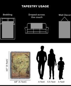 Northwest Lord of The Rings - The Hobbit Woven Tapestry Throw Blanket, 48" x 60", Middle Earth 16 71Bgq0HKObL