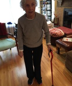 RMS Walking Cane - Adjustable Walking Stick - Lightweight Aluminum Offset Cane with Ergonomic Handle and Wrist Strap - Ideal Daily Living Aid for Limited Mobility Black 15 71BgsjM4PL