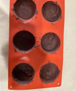 BAKER DEPOT 6 Holes Hot Chocolate Bomb Mold Dome Silicone Mould For Chocolate Cake Jelly Pudding Handmade Soap Round Shape Circle Cake Moulds Dia: 2 1/2 inches, Set of 2 42 71BiTt65umL