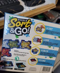 Ravensburger Sort and Go Jigsaw Puzzle Accessory - Sturdy and Easy to Use Plastic Puzzle Shaped Sorting Trays to Organize Puzzles Up to 1000 Pieces, Blue 57 71Bj9cWwobL