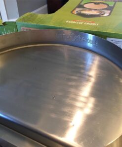 Little Griddle KQ-17-R Stainless Steel Outdoor BBQ Griddle, 17 x 14, For Charcoal Kettle and Kamado Grills, Fun to Use, Easy to Clean 40 71BjS NAq8L