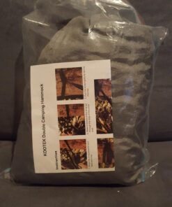 Kootek Camping Hammock Double & Single Portable Hammocks Camping Accessories for Outdoor, Indoor, Backpacking, Travel, Beach, Backyard, Patio, Hiking Grey & Sky Blue Large 48 71Bjb3thOUL