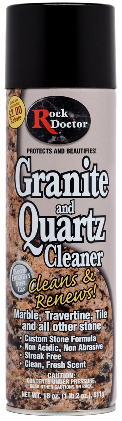 Rock Doctor Granite Cleaner - Cleans& Renews Surfaces - (18 oz) Surface Cleaner Spray, Granite/Marble Countertop Cleaner, Cleaning Spray for Vanity, Table Top, Kitchen Counters, Stone Surfaces Granite Cleaner Aerosol