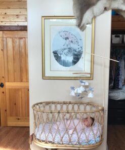 Sorrel + Fern Baby Crib Mobile (Birds and Clouds) - Felt Nursery Ceiling Decoration and Baby Shower for Girls & Boys - Grey & White Birds & Clouds 48 71Bk VAzBWL