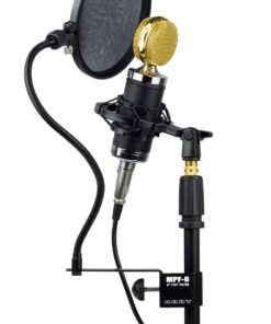 Nady MPF-6 6-Inch Clamp On Microphone Pop Filter with Flexible Gooseneck and Metal Stabilizing Arm Pop Filter with Stablizing Arm 23 71BkQnQ IpL