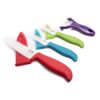 Vos Ceramic Knife Set 4 Pcs Ceramic Knives Set For Kitchen, Ceramic Kitchen Knives With Peeler, Ceramic Paring Knife 3", 4", 6", Inch Multi-Color Red, Blue, Green, Purple Multicolor 10 71Bkn08Mh5L