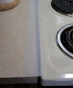 Capparis Kitchen Silicone Stove Counter Gap Cover, Easy Clean Heat Resistant Wide & Long Gap Filler, Seals Spills Between Counter, Stovetop, Oven, Washer & Dryer, Set of 2 (25 Inches, semi-Clear) 25 Inches 18 71BlJYdhijL