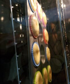 Mirenlife Silicone Cupcake Liners Reusable Silicone Baking Cups Nonstick Muffin Molds Easy Clean Silicone Muffin Liners, 24 Pieces in 8 Rainbow Colors 42 71Blf2oTXdL