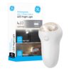 GE 3-in-1 LED Power Failure Night Light, Emergency Flashlight, Plug-In, Rechargeable, Light Sensing, Auto On/Off, Foldable Plug, Soft White, Hurricane, Storm, Tornado, Glossy White Finish, 11281 Sleek handheld white 1 Pack