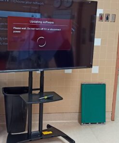 PERLESMITH Rolling/Mobile TV Cart with Wheels for 32-82 Inch LCD LED 4K Flat Screen TVs - TV Floor Stand with Shelf Holds Up to 100 lbs, Height Adjustable Trolley Max VESA 600x400mm- PSTVMC05 35 71Bm kY1DTL