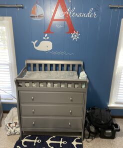 Decalzome Inc Personalized Whale Name Nautical Decor - Nautical Theme Nursery Wall Decals - Baby Shark Wall Decals Room Decor Stickers - Under The Sea Art Mural Vinyl Sticker - Baby Boy & Girl Decor 36 71BmDCJApAL 3