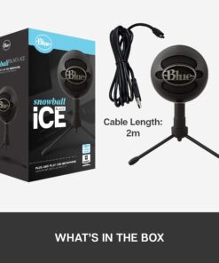 Logitech for Creators Blue Snowball iCE USB Microphone for Gaming, Streaming, Podcasting, Twitch, YouTube, Discord, Recording for PC and Mac, Plug & Play - White Black 35 71BnTS2y4bL 1