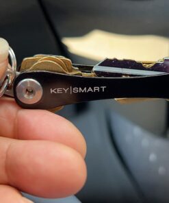 KEYSMART Key Holder for Keychain Key Ring - Compact Key Organizer Key Chain Key Case, Minimalist Pocket-Sized EDC Keychain, Loop Piece for Car Fobs, Expandable (up to 14 Keys, Black) 47 71Bo2KZwVoL