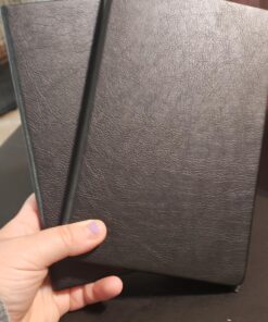 2 Pack Classic Ruled Notebooks/Journals - Premium Thick Paper Faux Leather Writing Notebook, Black, Hard Cover, Large, Lined (5.4 x 8.3) 60 71BodDfQnJL 1