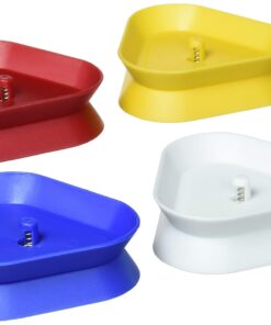 4 Piece Triangular Card Holders in Red, White, Yellow & Blue, Multi 7 71BpFAp9DLL