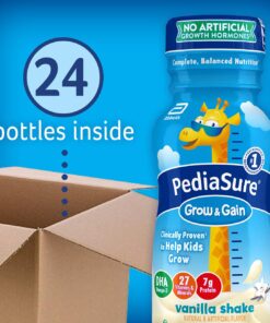 PediaSure Grow & Gain with Immune Support, Kids Protein Shake, 27 Vitamins and Minerals, 7g Protein, Helps Kids Catch Up On Growth, Non-GMO, Gluten-Free, Vanilla, 8 Fl Oz (Pack of 24) 8 Fl Oz (Pack of 24) 24 71BppoRzfOL