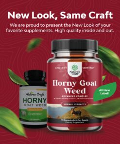 Horny Goat Weed for Male Enhancement - Extra Strength Horny Goat Weed for Men 1590mg per serving Complex with Tongkat Ali Saw Palmetto Extract Panax Ginseng and Black Maca Root for Stamina & Energy 90 Count (Pack of 1) 27 71BptueE3WL