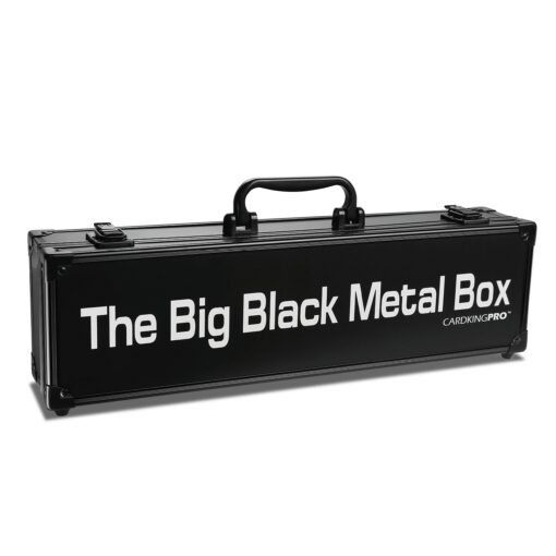 The Big Black Metal Box, Compatible With Cards Against Humanity, Magic The Gathering, MTG, (Game Not Included) | Includes 8 Dividers | (Long Version) Fits up to 1400 Loose Unsleeved Cards The Big Black Metal Box