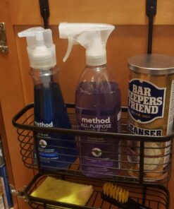 iDesign Steel Over-The-Cabinet 2-Tier Hanging Kitchen Storage Basket The Axis Collection, 4" x 11.1" x 16.3", Bronze 37 71Bs0uBFOTL