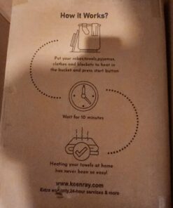 Keenray Towel Warmer Bucket, Luxury Hot Towel Warmer with LED Display, Child Safety Lock, Heat Timer 15/30/45/60 Min Adjustable, for Hot Tub, Bathroom, Spa, Brown, CL27 29 71Bs1aDzfEL