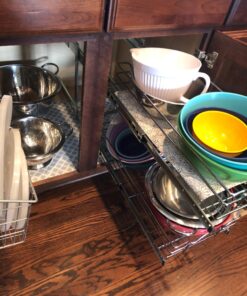 Rev-A-Shelf 5WB2-1822-CR 18 x 22 Inch Two-Tier Kitchen Organization Cabinet Pull Out Storage Wire Basket, Chrome 18 in 54 71Bsyh6oRxL