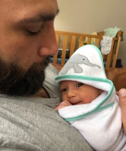 Luvable Friends Unisex Baby Hooded Towel with Five Washcloths, Cotton,Polyester,Ikat Elephant, One Size Ikat Elephant 1 Count (Pack of 1) 25 71Bt0tf53TL