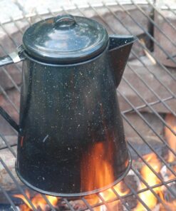 Granite Ware 3 Qt Coffee Boiler. Enameled Steel 12 cups capacity. Perfect for camping, Heat Coffee, Tea and Water directly on stove or fire. 36 71Btfog5BWL