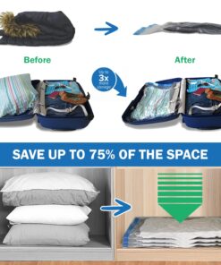 Alternative view of RoomierLife 8 Travel Space Saver Bags. Pack of 8 Bags, size Medium to Large. Roll-Up Compression Storage (No Vacuum Needed) & Packing Organizers. Perfect for Travel and Home Storage Travel Space Bags