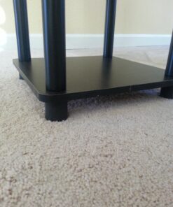 FURINNO Turn-N-Tube 5-Tier Corner Square Rack Display Shelf, Round, Espresso/Black Round Tube 44 71BvUFWnn9L