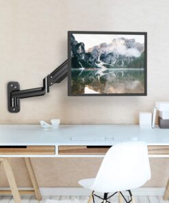 HUANUO Single Monitor Wall Mount for 13 to 32 Inch Computer Screen, Monitor Wall Mount Arm Holds up to 17.6lbs, Height Adjustable Full Motion Gas Spring Wall Monitor Mount - VESA Mount 75x75,100x100 28 71BvUMAgEQL