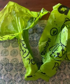 My AlphaPet Compostable Dog Poop Bags, Cornstarch Eco-Friendly, Highest EN1342 Certified, 120 Count, Large Size Bag 9x13 Inches, 8 Unscented Refill Rolls, Leak-proof, Plantbased, GM-Free Corn Unscented Green 25 71BvcLkcIUL