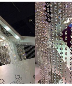 WAZHRMGHG 99FT Clear Acrylic Crystal Garland Strands Hanging Chandelier Bead Chain Ornament String Decorations for Manzanita Centerpiece Christmas Tree Wedding Party Celebration (99FT(30M)) 99FT(30M) 21 71BvltC8ScL