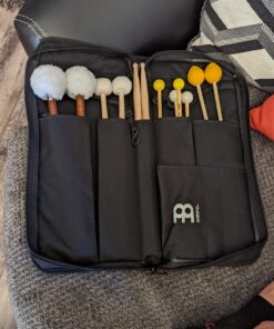 Meinl Percussion Drum Stick Bag with Extra Outside Pocket and Floor Tom Hooks – for Mallets, Brushes and Accessories, Black, Standard (MSB-1) Regular 49 71Bvoke6d0L