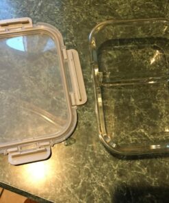 JoyJolt Divided Food Storage Containers with Lids Airtight. 5 Pack Glass Meal Prep Containers 2 Compartment Set Glass Bento Box. Reusable Food Containers, Portion Control Containers for Weight Loss Gray 53 71Bw1Bnl27L