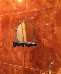 JiBen Fogless Shower Mirror with Power Locking Suction Cup, Built-in Razor Hook and 360 Degree Rotating Adjustable Arm, Personal Fog Free Bathroom Shaving Mirror (Chrome) Chrome 42 71BwNoUOLL 1