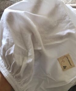 Burt's Bees Baby - Fitted Crib Sheet, Solid Color, 100% Organic Cotton Crib Sheet for Standard Crib and Toddler Mattresses (Cloud White) Cloud White 24 71BwhsPxh3L