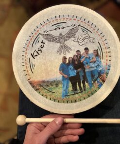 Foraineam 3 Pack 8 Inches Hand Drum Goatskin Drumhead Wood Frame Drum with Beater 13 71BwqCmhviL