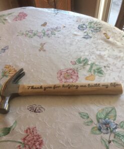 Father's Day Gift Thank You for Helping Me Build My Life DIY Gift Engraved Wood Handle Steel Hammer 27 71Bx8dNLgL