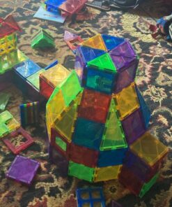 MAGBLOCK 120 PCS Magnetic Blocks, Magnetic Tiles Building Blocks for Kids Toys Magnet Toys Set 3D Building Blocks for Toddler Boys and Girls 120pcs magnetic tiles 34 71ByMw3LWHL