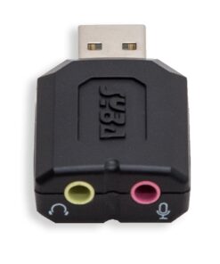 Syba external USB Stereo Sound Adapter for Windows, Mac, Linux Extra Audio Source with 3.5mm Audio Mic Jack C-Media Chipset Black 31 71ByUNJjudL